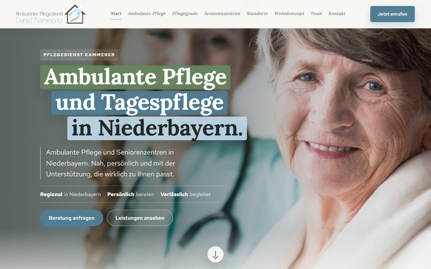 Startseite von Pflegedienst Kammerer